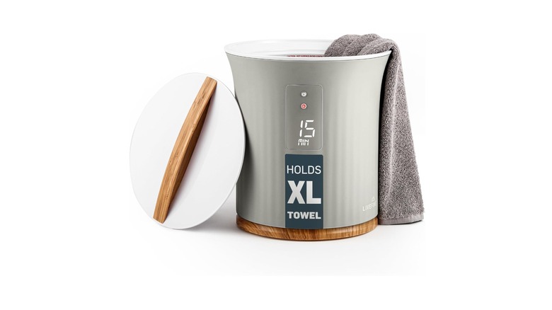 towel inside towel warmer