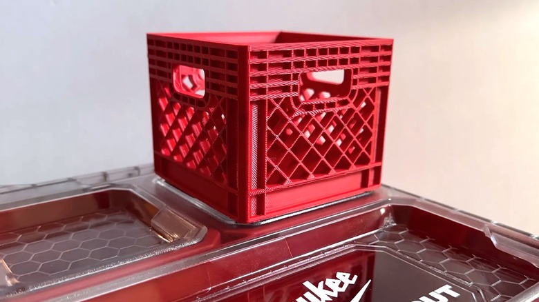 3D printed Packout Crate resting on Packout tool box