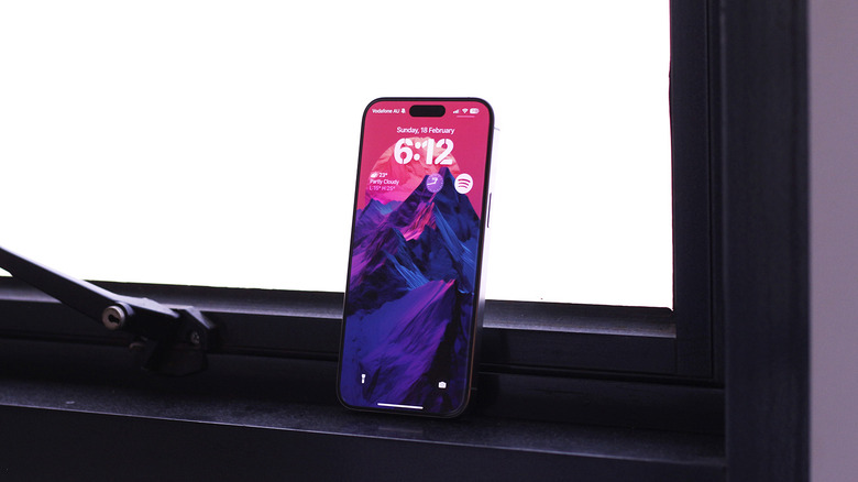 iPhone in a window directly exposed to sunlight