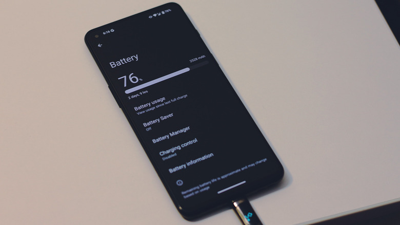 Android phone charging