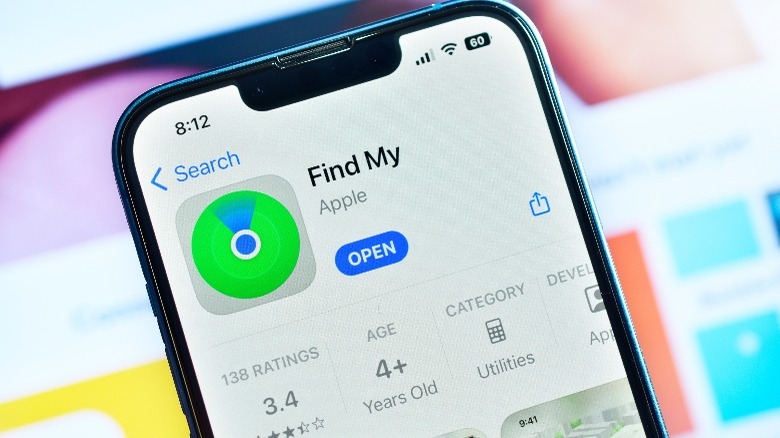 Apple Find My app on iPhone
