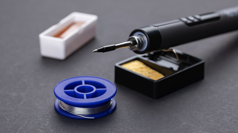 Soldering Iron kit on table