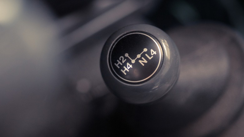 A 4x4 transfer case shifter.