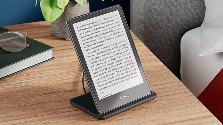 kindle on stand