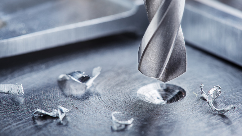 a perfect, clean start to drilling a hole