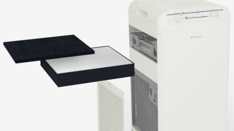 The filters in a Daikin air purifier.