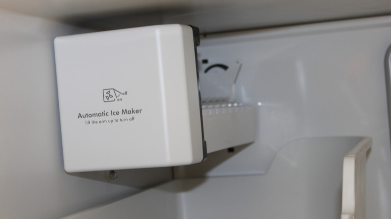 Ice making component of in the freezer of a refrigerator