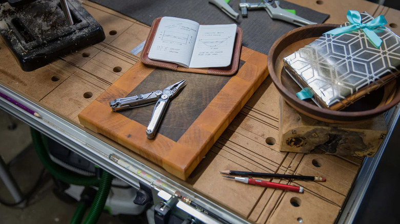 Leatherman multitool in a shop