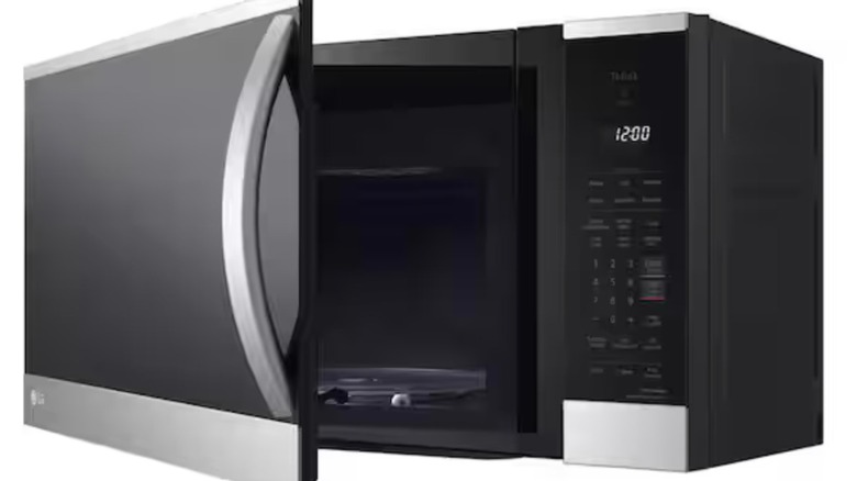 LG MVEM1721F with door open