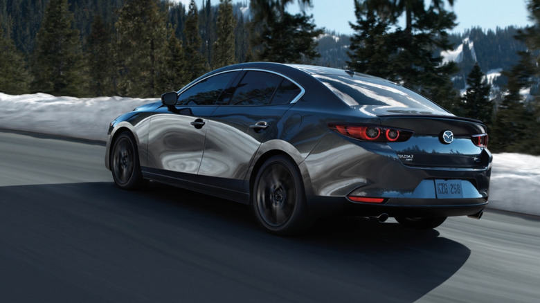 Mazda3 Sedan driving in snowy conditions