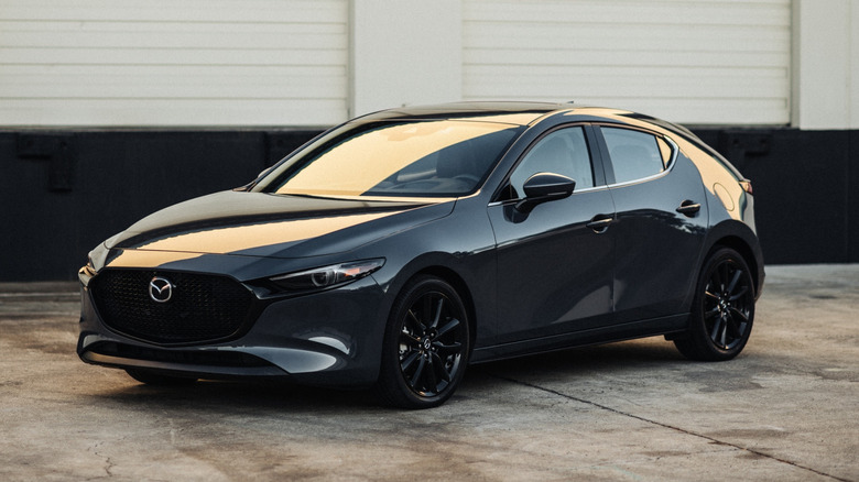 A black 2026 Mazda3 hatchback