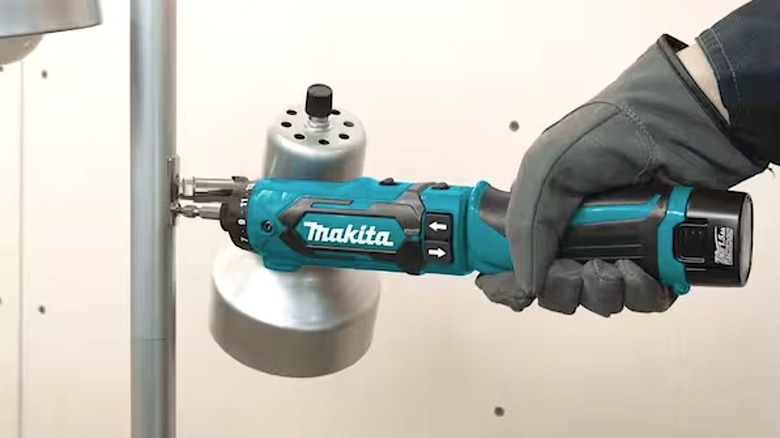 Person using Makita Compact Hex Driver-Drill