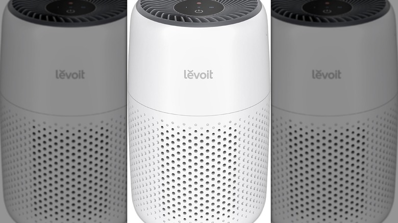 A Levoit Core Mini-P Air Purifier.