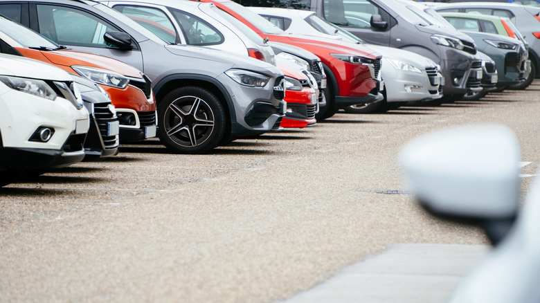 Cars in a parking lot