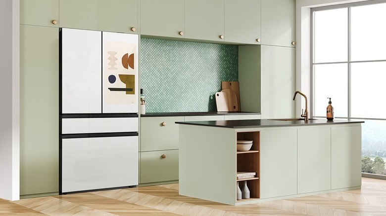 samsung fridge in kitchen
