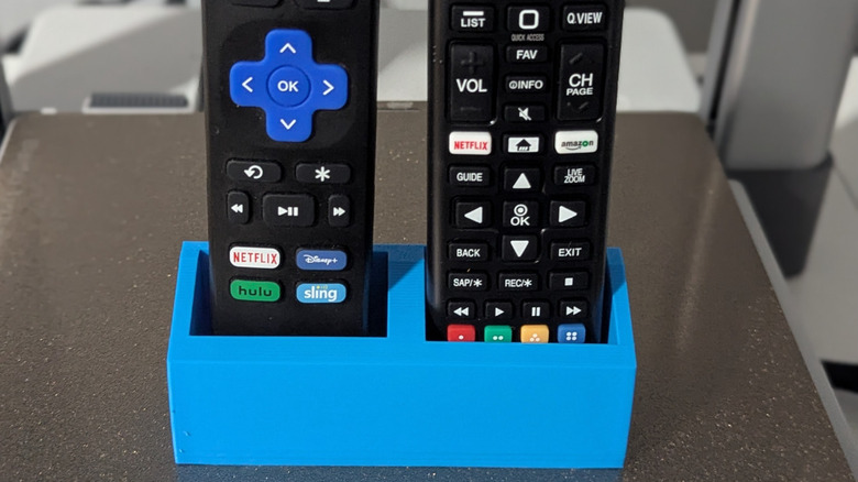 A 3D printer sample for a remote control holder