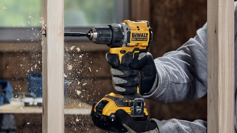 drilling with DeWalt Atomic drill