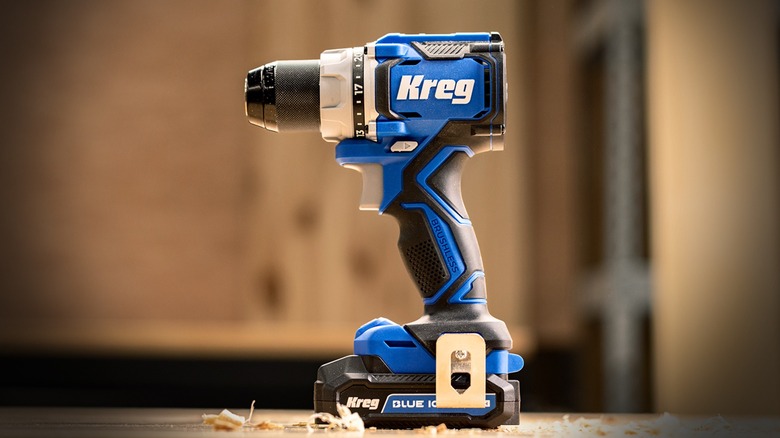 Kreg drill on workbench