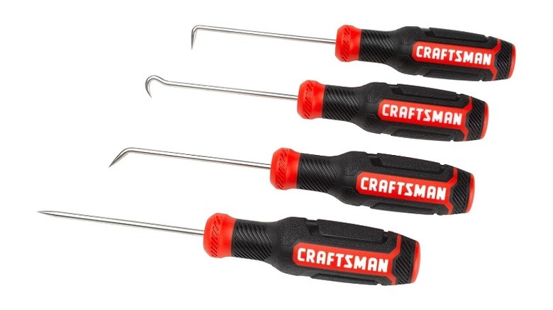 Four picks with different hooks