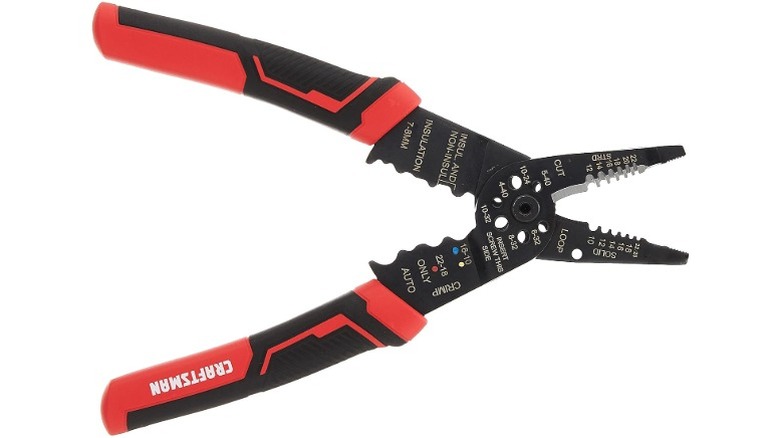 Craftsman wire stripper tool with red handle