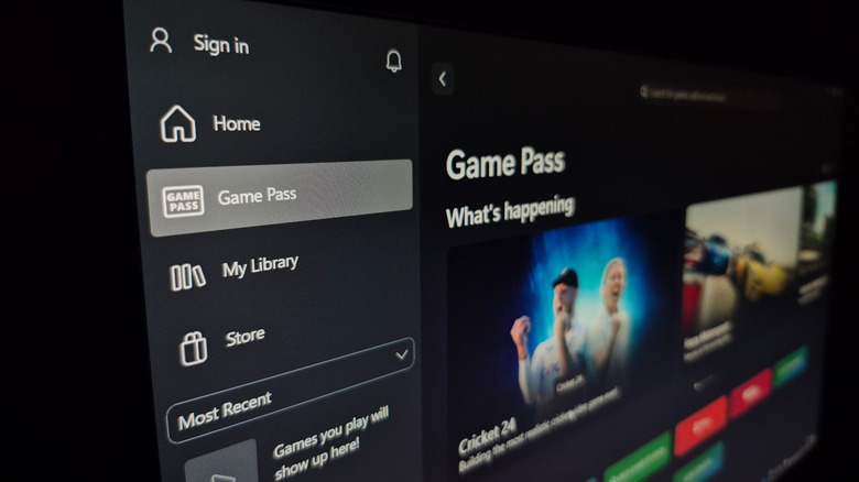Intro screen for Xbox Game Pass