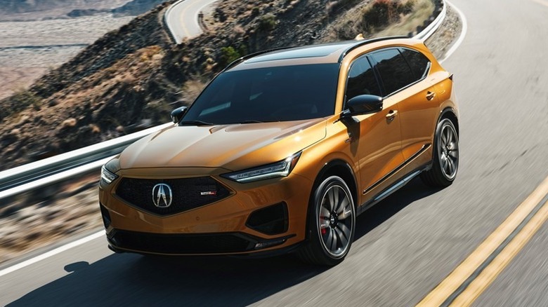 Acura MDX Type S driving in the mountains