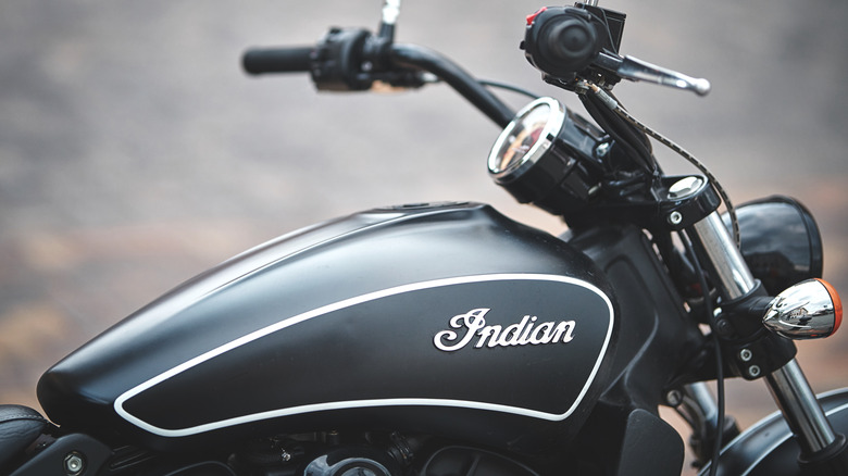 Close up of Indian Motorcycle