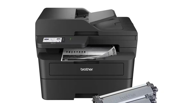 the brother printer on a white background