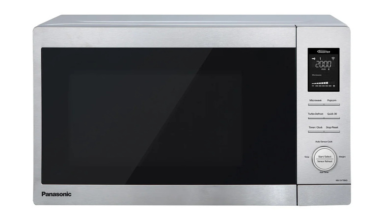 Panasonic microwave on a white background