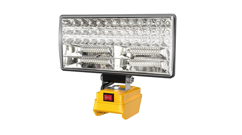 Work light with yellow base