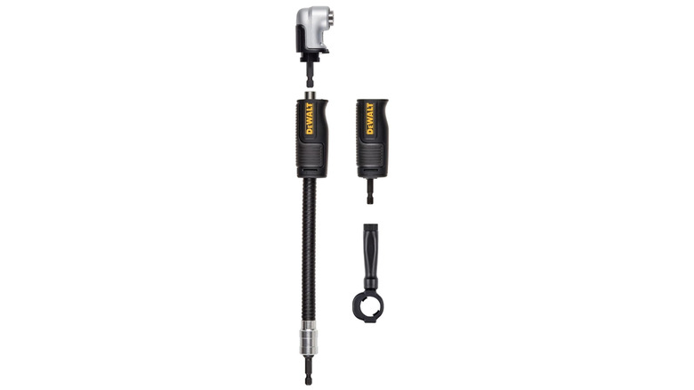DeWalt right angle drill attacment pictured against a white background