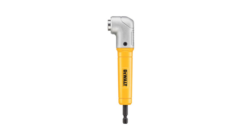 DeWalt Maxfit right angle magnetic attachment on a white background.