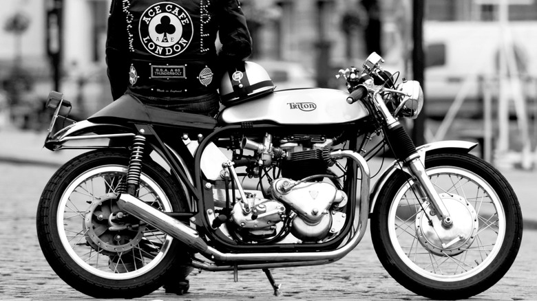 Custom Triton cage racer on the streets of the U.K.