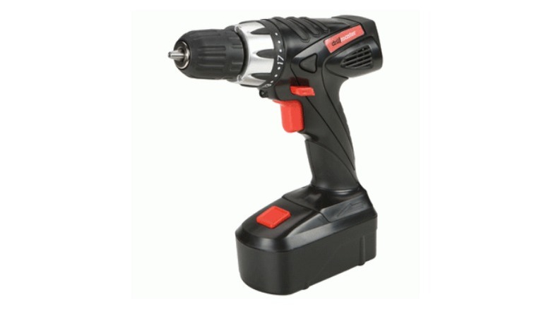 Drill Master 18V Cordless Drill on white background