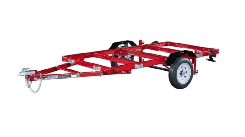 Haul Master 1,195 lb Capacity Folding Trailer on white background