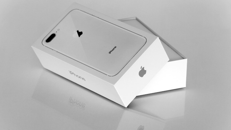 iPhone being unboxed
