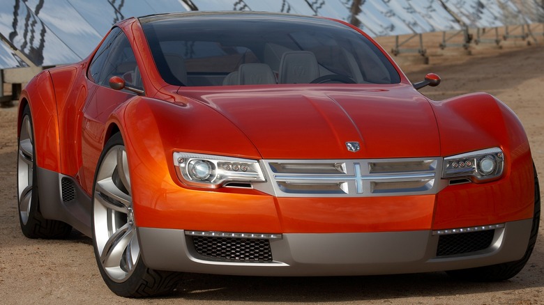 2008 Dodge ZEO Concept EV Performance Car in orange-red