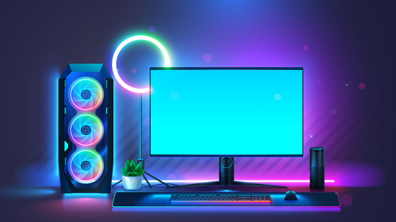 A gaming PC desktop setup