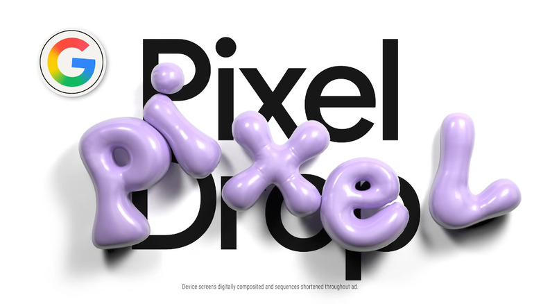 A pixel drop graphic on a white background