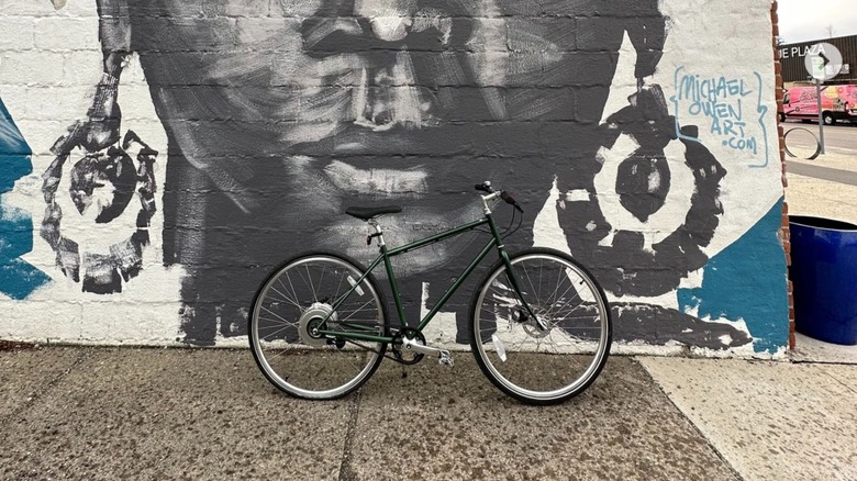 detroit bikes ebike in front of mural