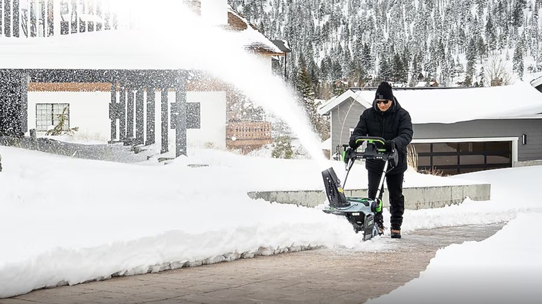 using an Ego snow blower