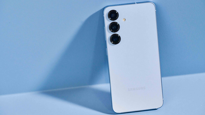 The Samsung Galaxy S25+ from the rear