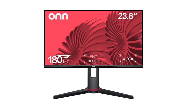 The front view of the Onn 24 inch 180 Hz Monitor