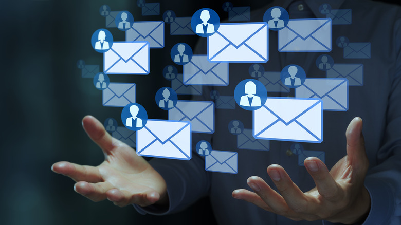 Illustration of too many emails,