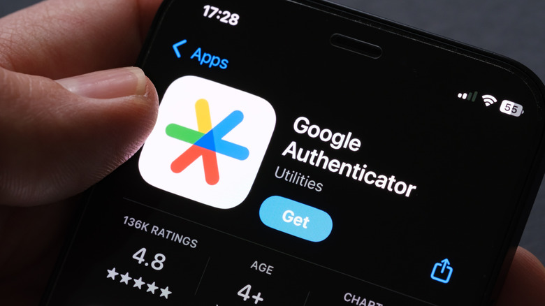 Google Authenticator App Store listing on an iPhone