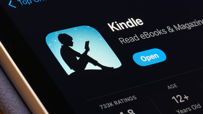 Kindle App Store listing on an iPhone