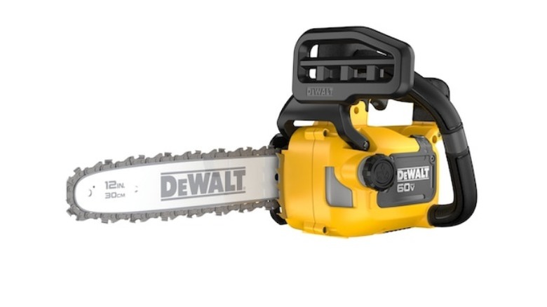 New DeWalt hand chainsaw on white background