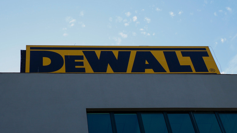 DeWalt sign on building
