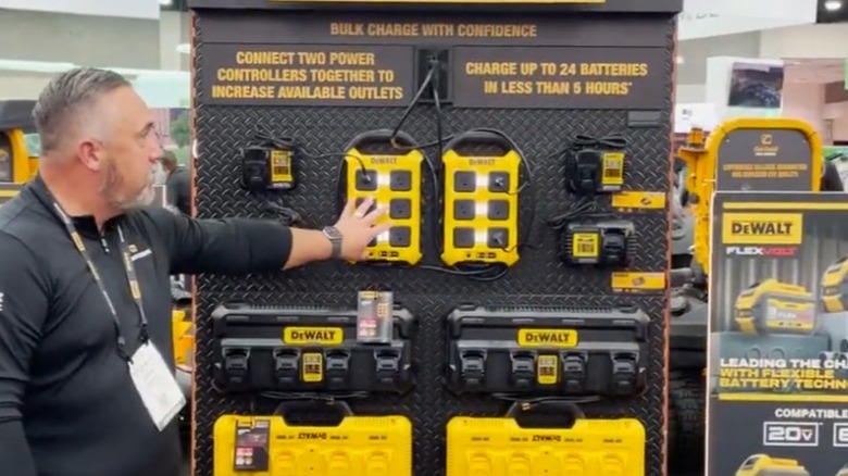 Aaron Griffith showcasing new Power Manager mass charging solution