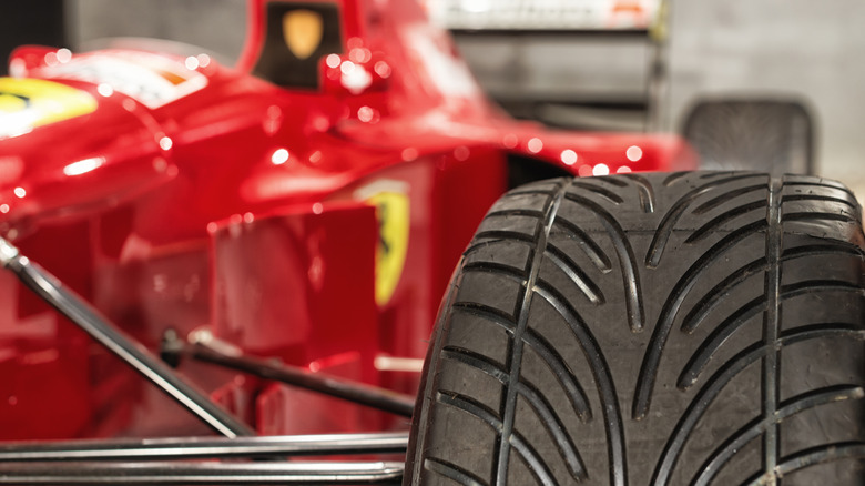 Ferrari F1 car tires